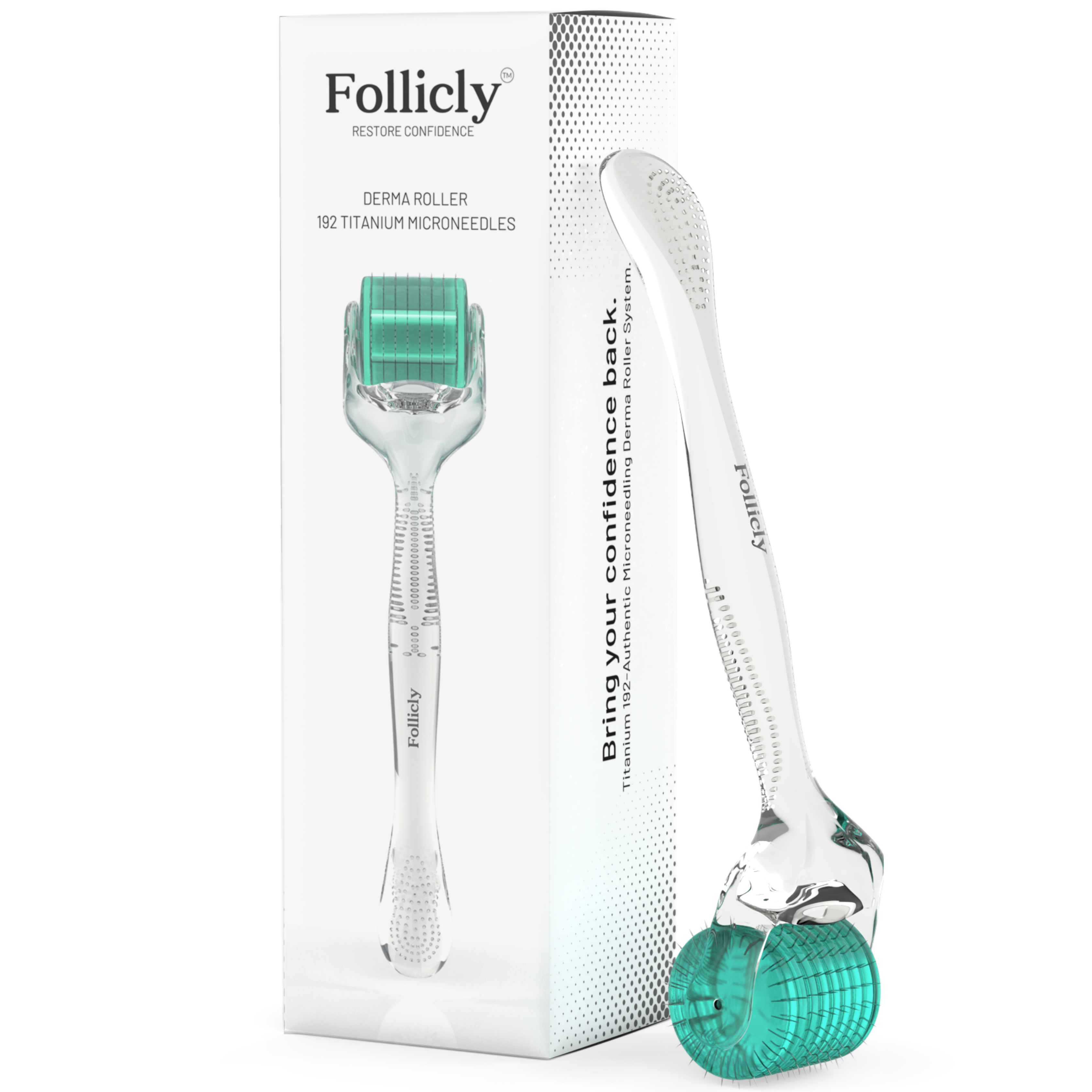Follicly® Derma Roller - 192 Authentic Titanium Microneedles-0
