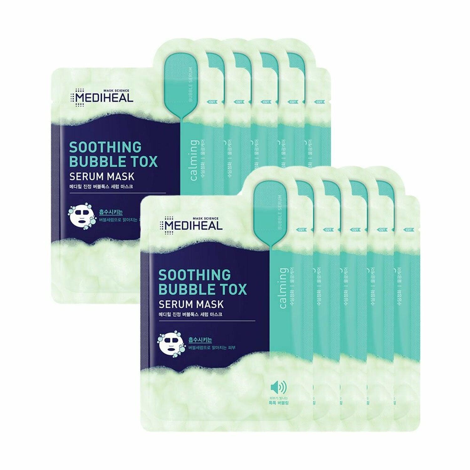 MEDIHEAL Soothing Bubble Tox Serum Mask Sheet 10P-1