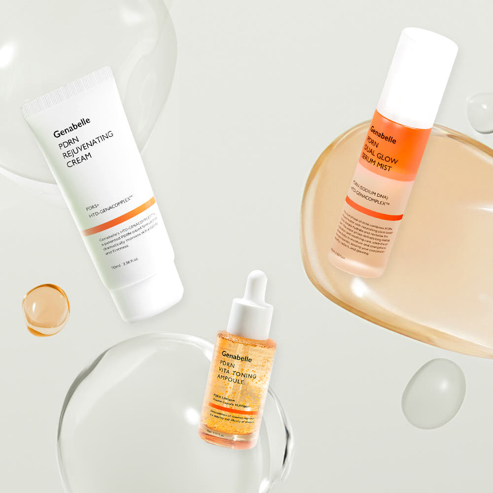Genabelle PDRN Radiance & Elasticity 3-piece Set (Radiant Mist + Vita Toning Ampoule + Natural Regenerating Cream)-1
